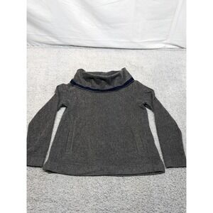 Vineyard Vines Women's Funnel Neck Pullover Sweater‎ Small Gray Fleece Knit Cowl